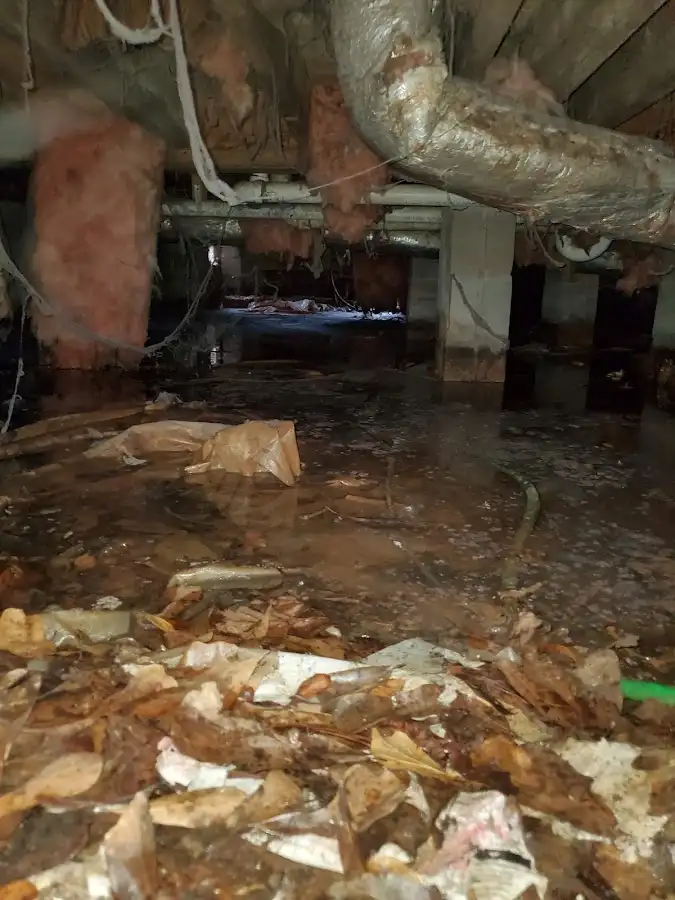 Crawl space flood assessment for Commercial Water Damage Restoration in Collegeville